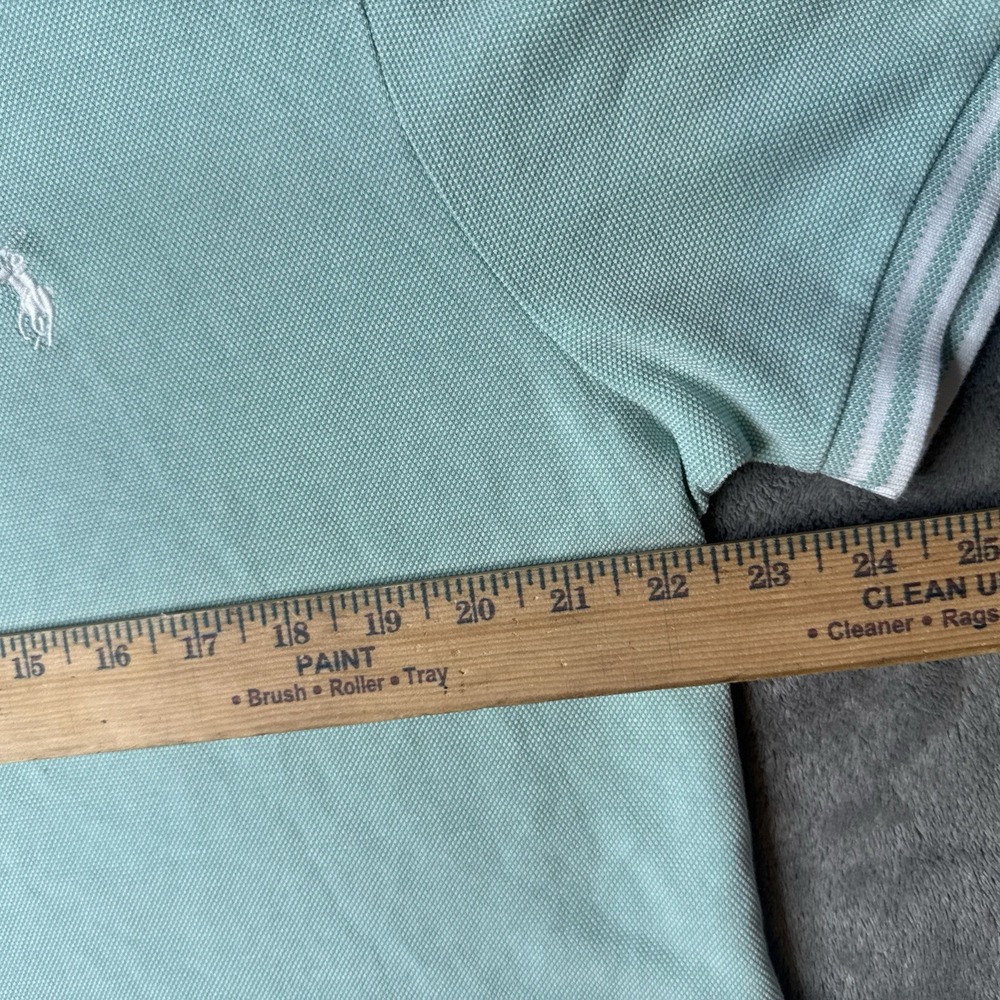 Polo Ralph Lauren Mens Mint Green Custom Slim Fit Short Sleeve Polo Shirt XL - Picture 6 of 7